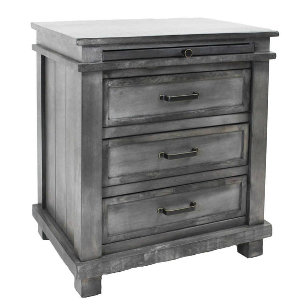 LMT Imports Gramercy 3-Drawer Nightstand ZZMEXI-MIDBURGRI IMAGE 1