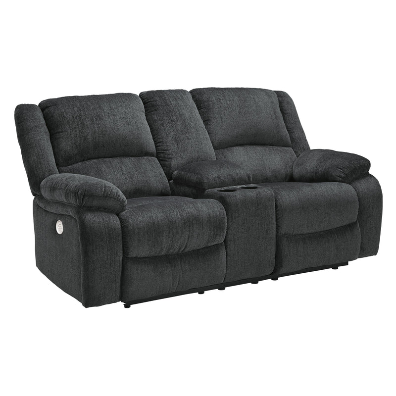  Manufacturer Color_Slate  Motion Type_Power Recline  -- Draycoll 7650496 Double Reclining Power Loveseat with Console IMAGE 1
