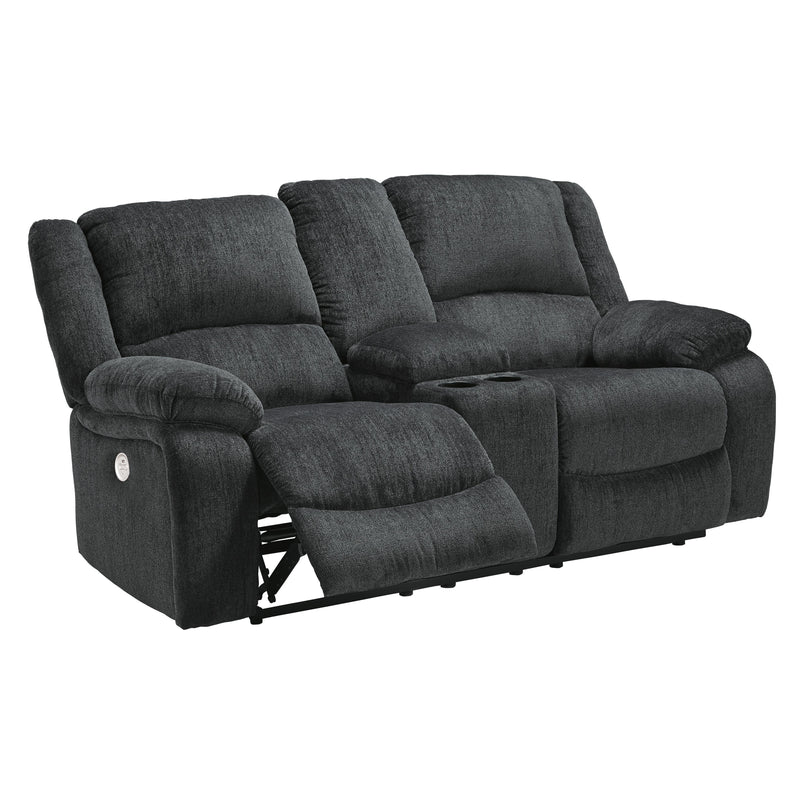 Manufacturer Color_Slate  Motion Type_Power Recline  -- Draycoll 7650496 Double Reclining Power Loveseat with Console IMAGE 2