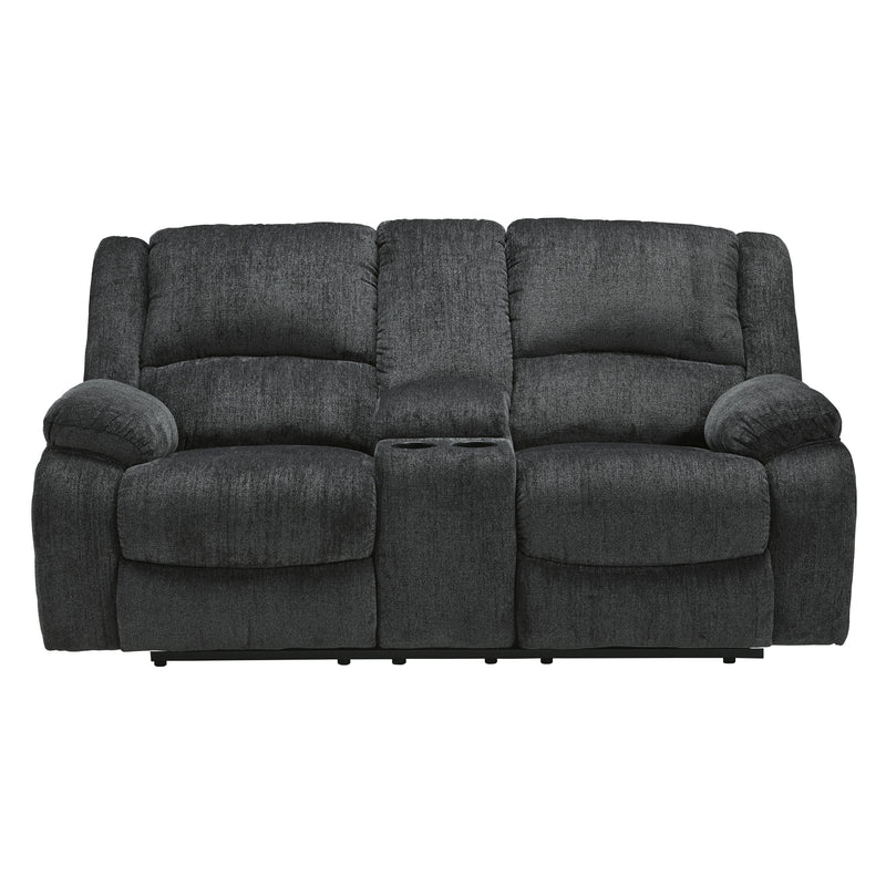  Manufacturer Color_Slate  Motion Type_Power Recline  -- Draycoll 7650496 Double Reclining Power Loveseat with Console IMAGE 3