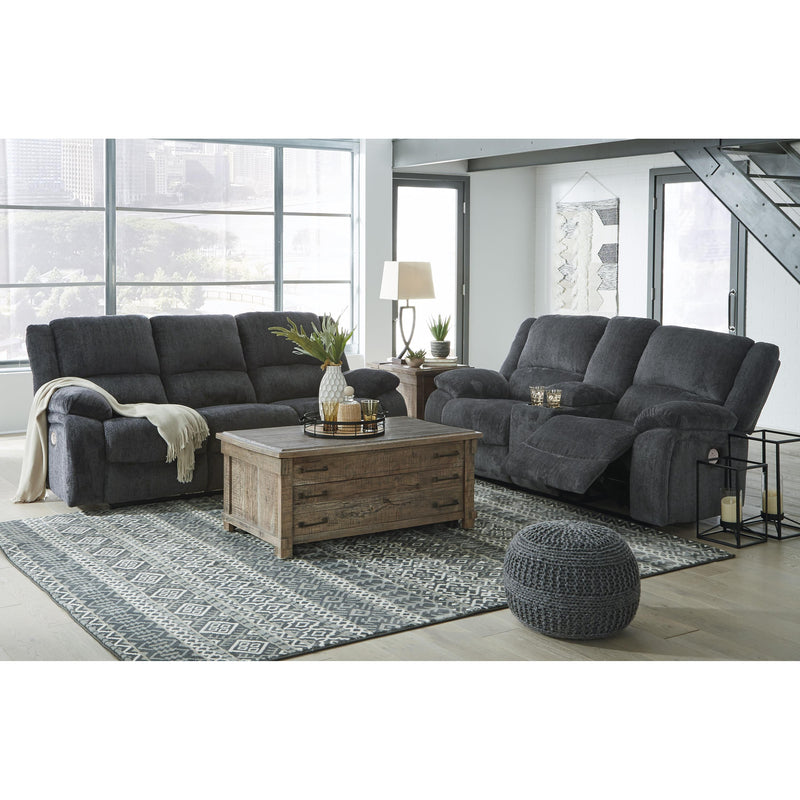  Manufacturer Color_Slate  Motion Type_Power Recline  -- Draycoll 7650496 Double Reclining Power Loveseat with Console IMAGE 7