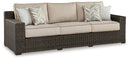 Coastline Bay - Sofa With Cushion - Brown