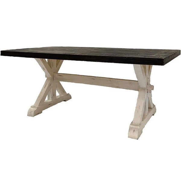 LMT Imports Painted Dining Dining Table with Trestle Base MES070 IMAGE 1