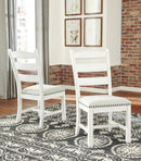 Valebeck - Dining UPH Side Chair (Set of 2) - Beige / White