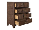 Praga - 4-Drawer Chest - Almond / Barrel Brown