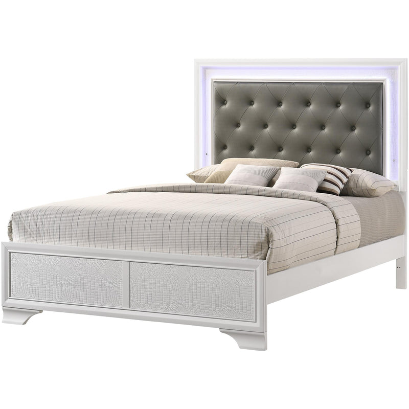  Size_Queen  -- Lyssa B4310-Q Queen Bed with LED - Frost IMAGE 1