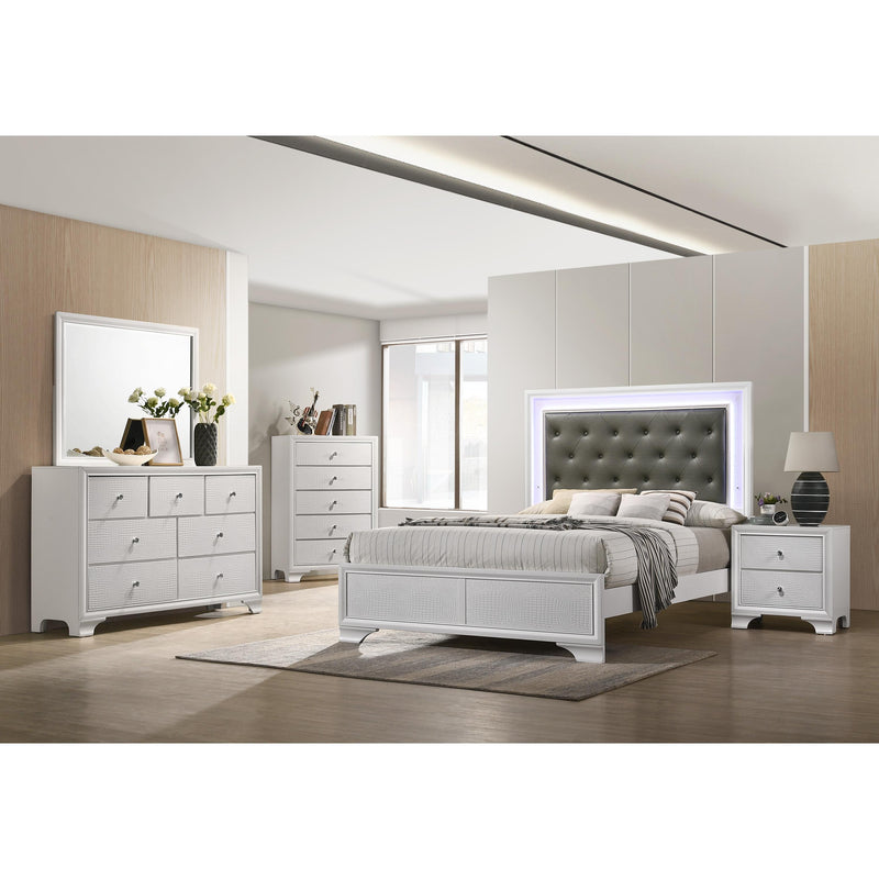  Size_Queen  -- Lyssa B4310-Q Queen Bed with LED - Frost IMAGE 3