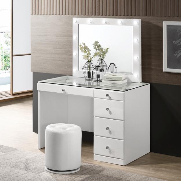 Crown Mark Morgan Vanity Seating B4851WH-93 IMAGE 2