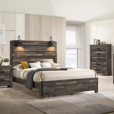  Size_Queen  -- Carter B6800-Q-BED Queen Panel Bed in One Box IMAGE 1