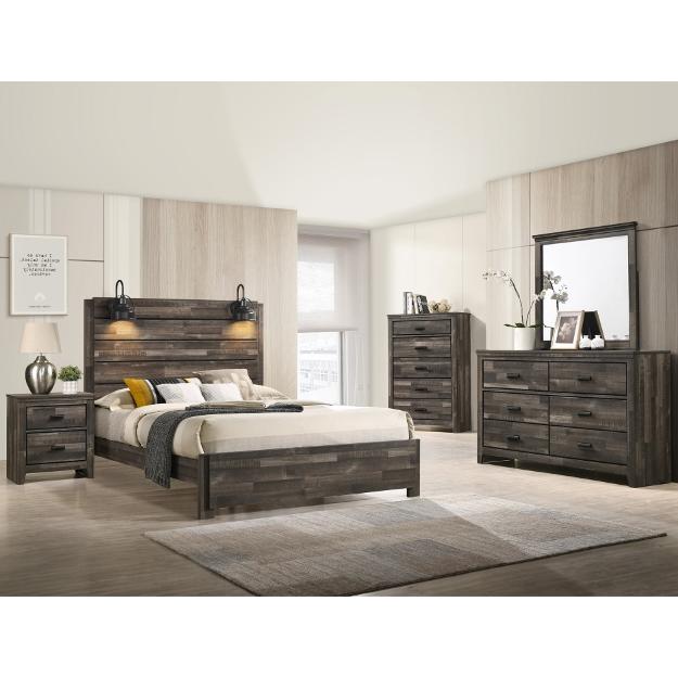  Size_Queen  -- Carter B6800-Q-BED Queen Panel Bed in One Box IMAGE 2