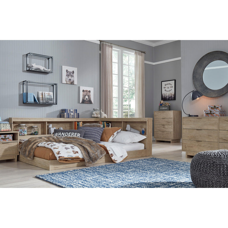  Size_Full  -- Oliah EB2270B2 Full Bookcase Storage Bed IMAGE 7