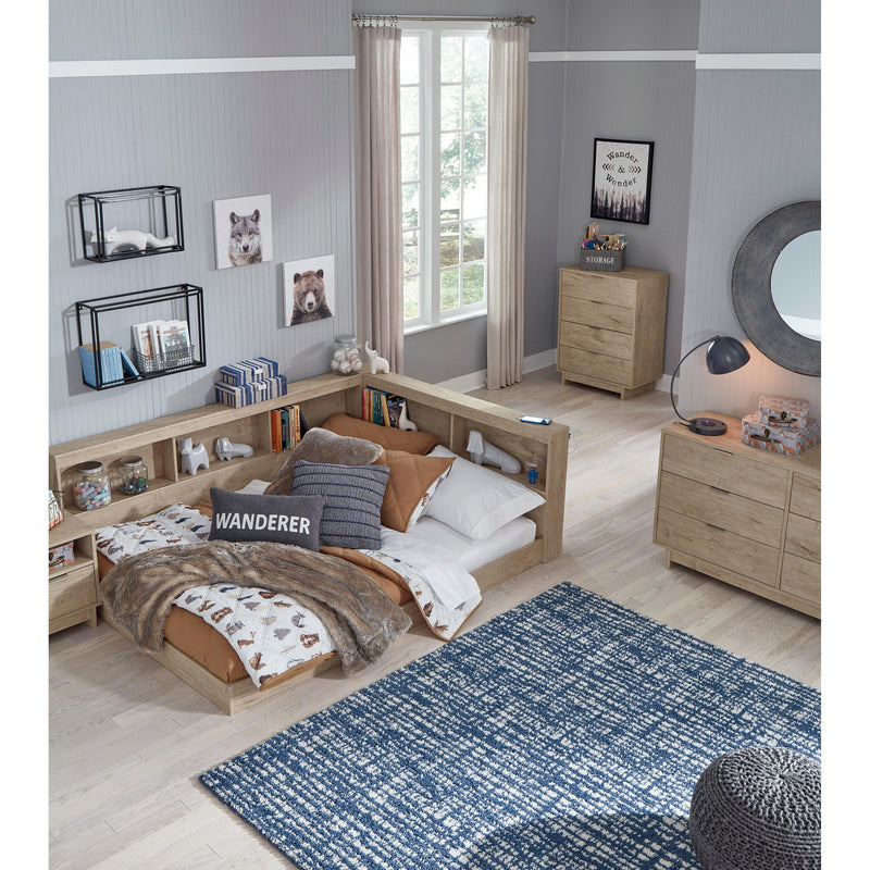  Size_Full  -- Oliah EB2270B2 Full Bookcase Storage Bed IMAGE 8