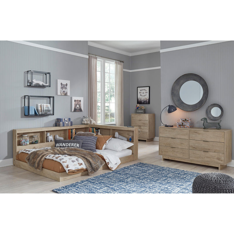  Size_Full  -- Oliah EB2270B2 Full Bookcase Storage Bed IMAGE 9