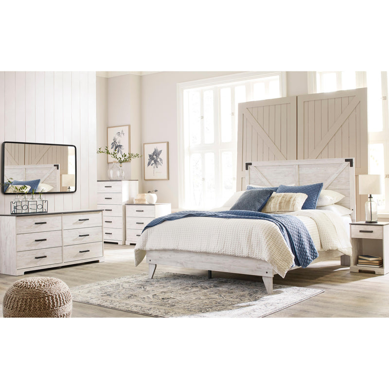  Size_Queen  -- Shawburn EB4121B1 Queen Crossbuck Panel Platform Bed IMAGE 10