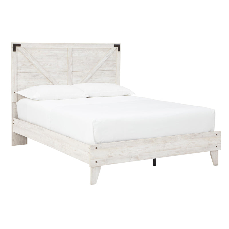  Size_Queen  -- Shawburn EB4121B1 Queen Crossbuck Panel Platform Bed IMAGE 1