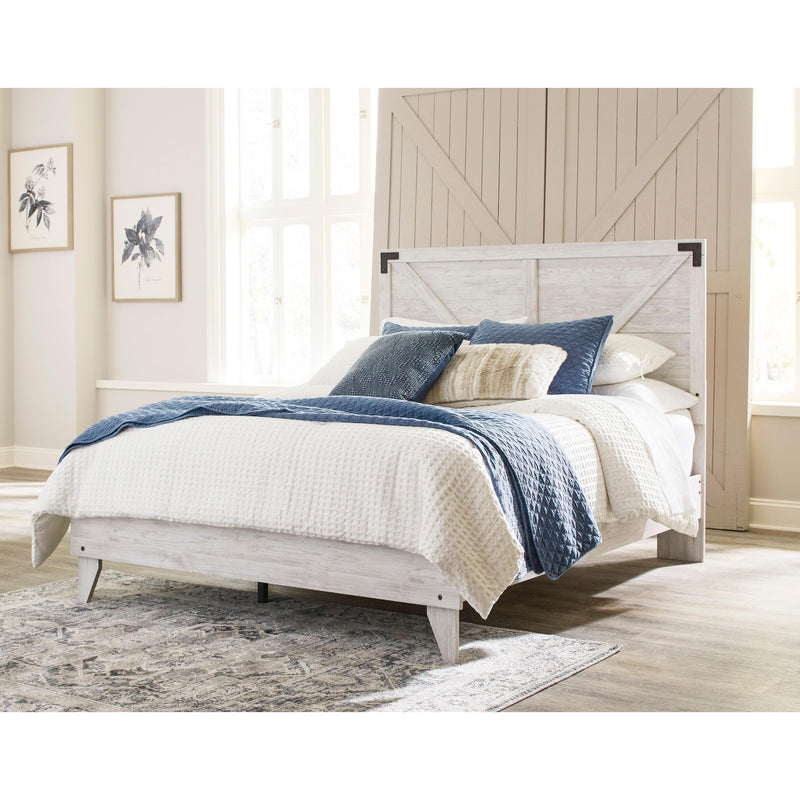  Size_Queen  -- Shawburn EB4121B1 Queen Crossbuck Panel Platform Bed IMAGE 6