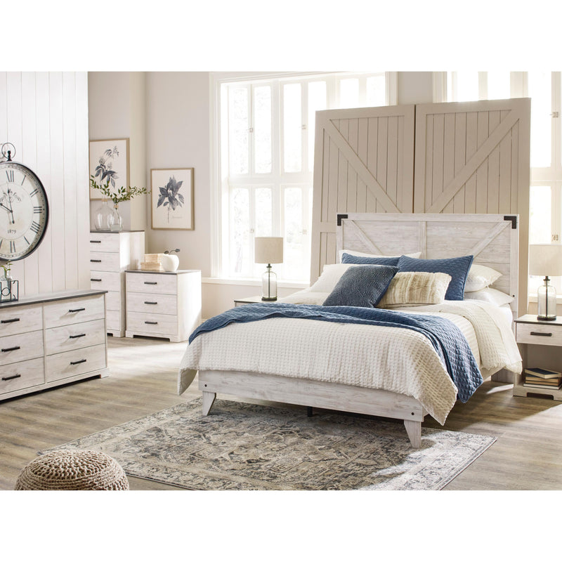  Size_Queen  -- Shawburn EB4121B1 Queen Crossbuck Panel Platform Bed IMAGE 7