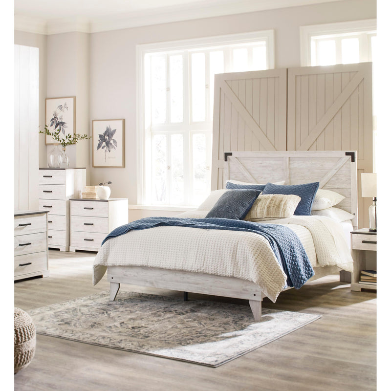  Size_Queen  -- Shawburn EB4121B1 Queen Crossbuck Panel Platform Bed IMAGE 8