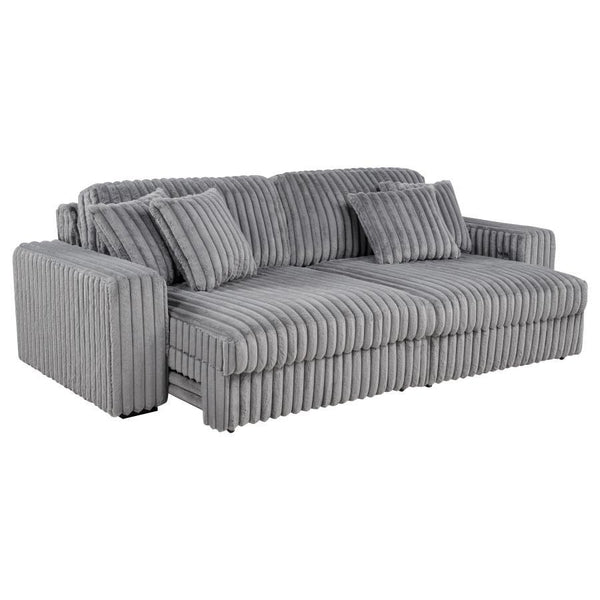Jacana - LAF Power Sofa Chaise With 2 Piece Pillow, Box 1 of 2 - Gray