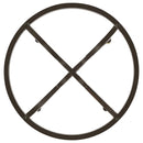 Aviano - Round Metal Dining Table Base - Gunmetal