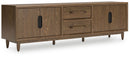 Roanhowe - Extra Large TV Stand - Brown