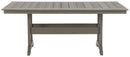 Visola - Rectangular Dining Table With Umbrella Option - Gray