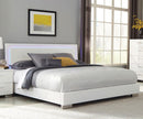 Felicity - California King Footboard For LED Panel Bed, Side Rails & Slats, Box 2 of 2 - White High Gloss
