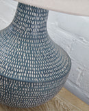 Schylarmont - Metal Table Lamp - Antique Gray / White