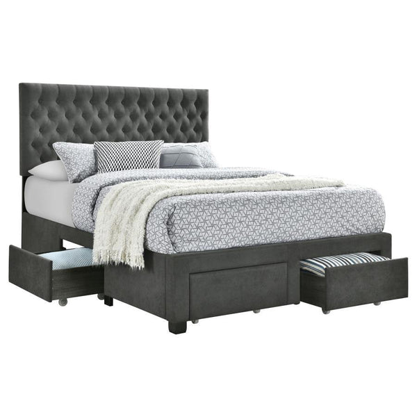 Soledad - Headboard, Drawers & Slats, Box 1 of 2 - Gray