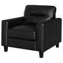 Scotland - Faux Leather Upholstered Track Arm Chair