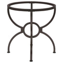 Aviano - Round Metal Dining Table Base - Gunmetal