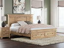 Makidern - Panel Storage Bed With Storage Footboard