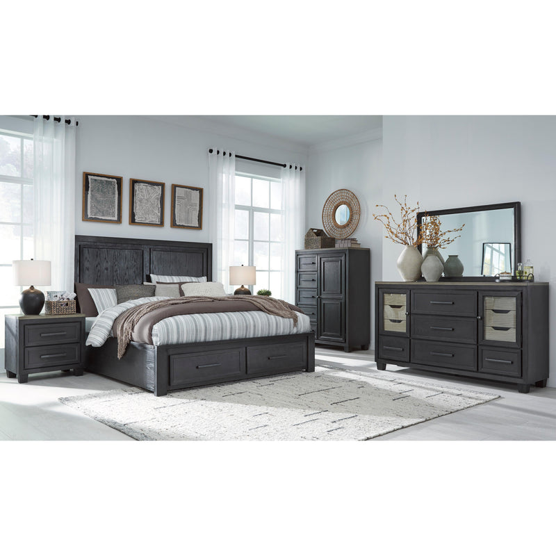  Size_King  -- Foyland B989B4 King Panel Storage Bed IMAGE 10
