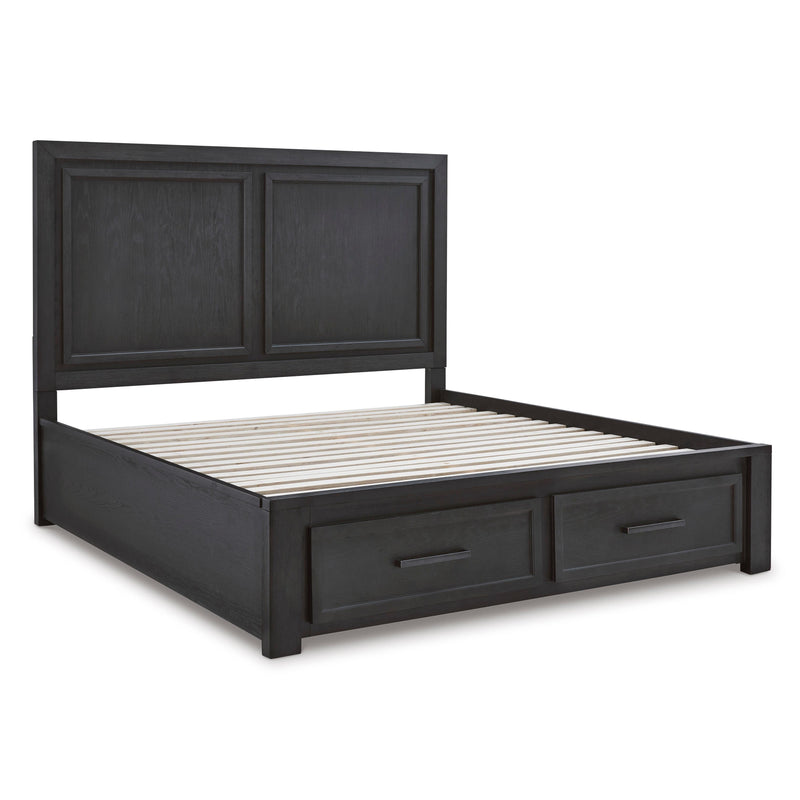  Size_King  -- Foyland B989B4 King Panel Storage Bed IMAGE 4