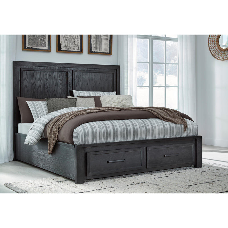  Size_King  -- Foyland B989B4 King Panel Storage Bed IMAGE 5