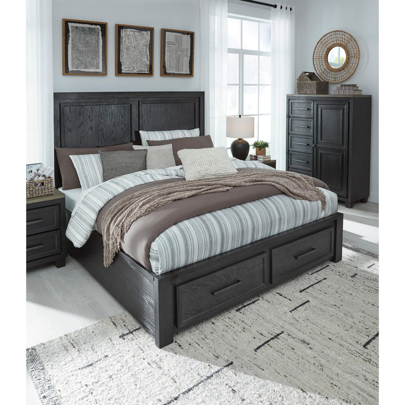  Size_King  -- Foyland B989B4 King Panel Storage Bed IMAGE 9
