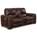  Manufacturer Color_Walnut  Motion Type_Power Recline  -- Alessandro U2550218 Power Reclining Loveseat with Console and Adjustable Headrest IMAGE 1