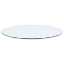 54" 10mm Round Clear Tempered Glass Top - Clear