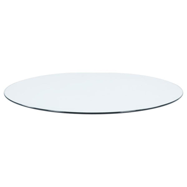 54" 10mm Round Clear Tempered Glass Top - Clear