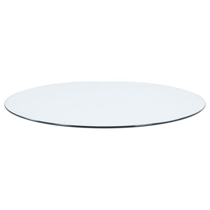 54" 10mm Round Clear Tempered Glass Top - Clear