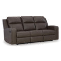  Manufacturer Color_Umber  -- Lavenhorne Reclining Leather Look Sofa IMAGE 1