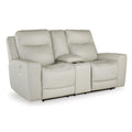  Manufacturer Color_Coconut  -- Mindanao U5950518 Power Reclining Loveseat with Console and Adjustable Headrest IMAGE 1