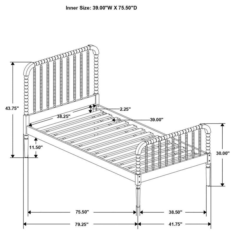 Jones - Twin Side Rails, Box 2 of 2 - White