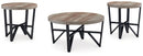 Deanlee - Occasional Table Set (Set of 3) - Grayish Brown / Black