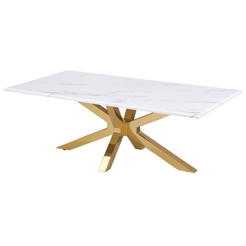 Visalia - Base Stainless Steel Coffee Table - Gold