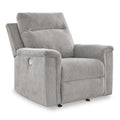  Manufacturer Color_Ash  -- Barnsana Power Rocker Fabric Recliner IMAGE 1