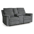  Manufacturer Color_Gravel  -- Barnsana 3320296 Double Reclining Power Loveseat with Console IMAGE 1