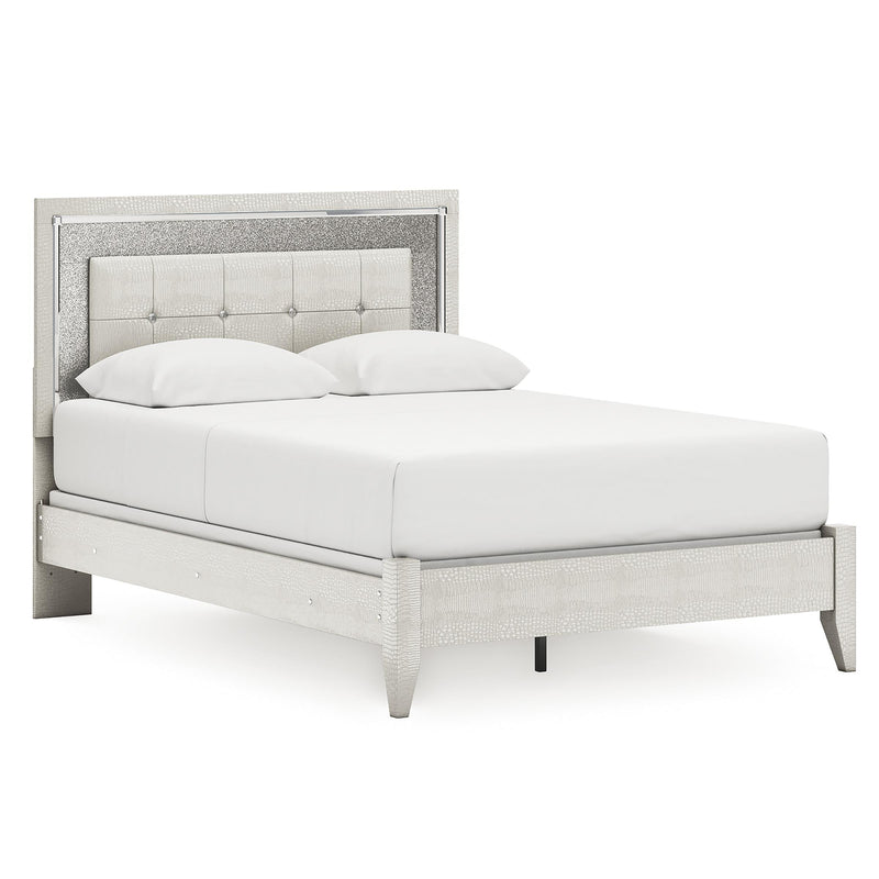 Size_Queen  -- Zyniden Upholstered Panel Bed IMAGE 1