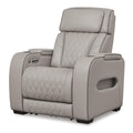  Manufacturer Color_Grey  Motion Type_Power  -- Boyington Power Leather Match Recliner IMAGE 1