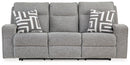 Biscoe - Power Reclining Sofa With Adj Headrest - Pewter